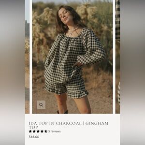 Altair the Label Ida Gingham Top - S